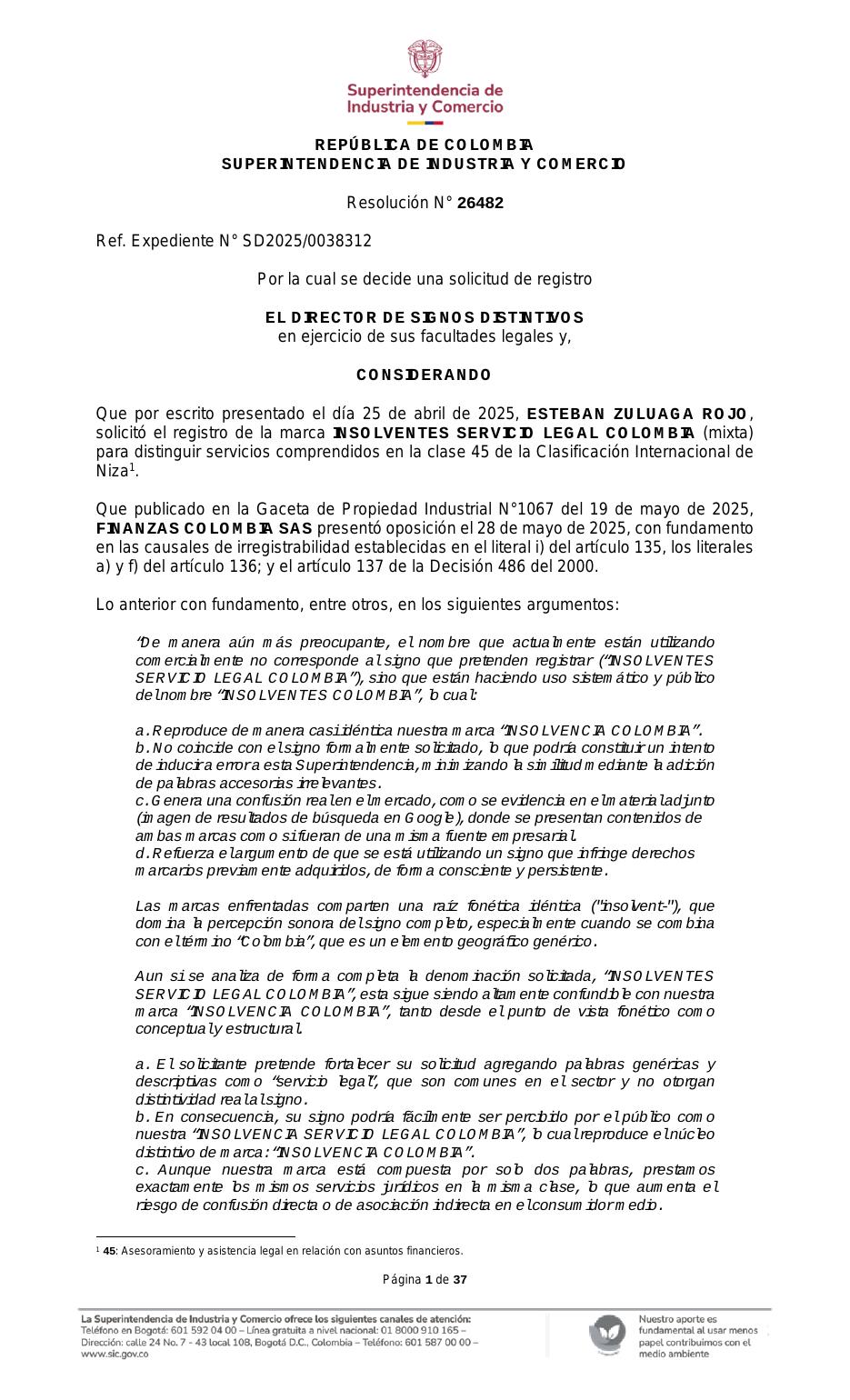 Resolución SIC — página 1 de 37